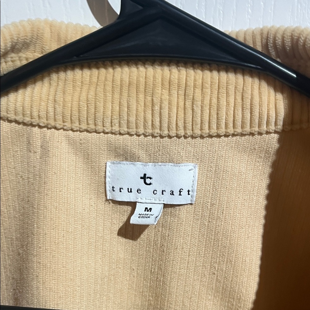 True Craft Women's Yellow Corduroy shacket - Picture 2 of 5